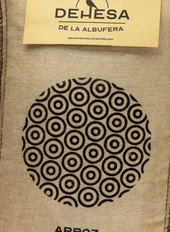 arroz variedad Bomba 1kg Dehesa de la Albufera logo