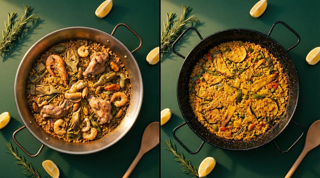 Acero pulido vs. Acero esmaltado: ¿Cuál es mejor para la paella valenciana?