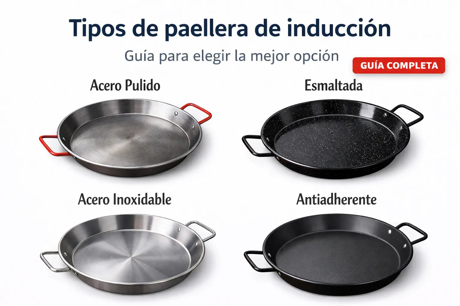 Paella o paellera de inducción: materiales, diferencias y cuál elegir para una paella perfecta Escuina