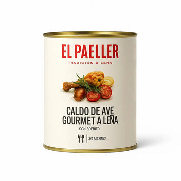 Caldo de Ave Gourmet con Sofrito a Leña El Paeller