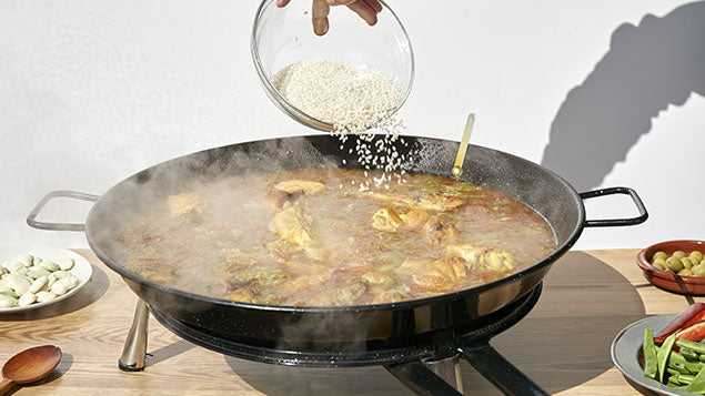paella fácil. Calcula el caldo de tu paella