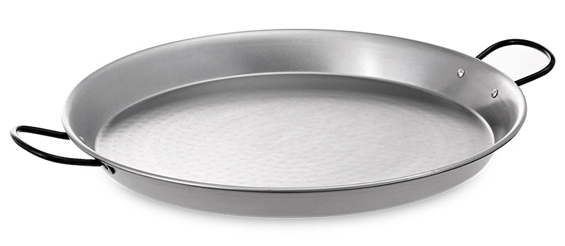 Paella de acero pulido 32cm horizontal